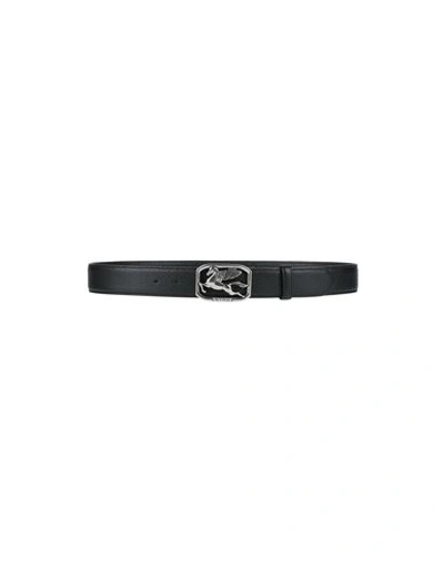 Etro Pegasus-buckle Leather Belt In Black