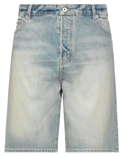 Kenzo Denim Shorts In Stone Bl Dirty Blue Denim