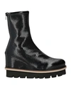 Patrizia Bonfanti Woman Ankle Boots Black Size 10 Textile Fibers In Black