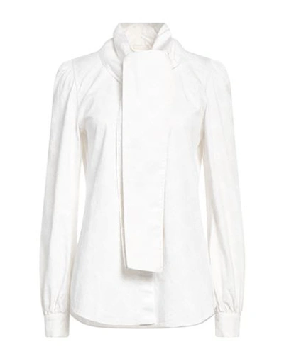 Le Sarte Pettegole Woman Shirt Off White Size 8 Cotton, Elastane