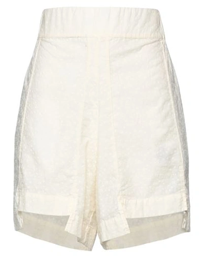 Alessia Santi Woman Shorts & Bermuda Shorts Ivory Size 2 Cotton In White