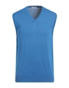 Gioferrari Man Sweater Azure Size 44 Cotton In Blue