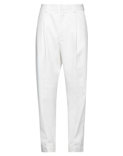 Zegna Man Denim Pants White Size 36 Cotton