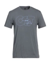 Alphatauri Man T-shirt Lead Size S Cotton, Elastane In Grey