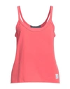 Department 5 Woman Tank Top Coral Size M Cotton In Red
