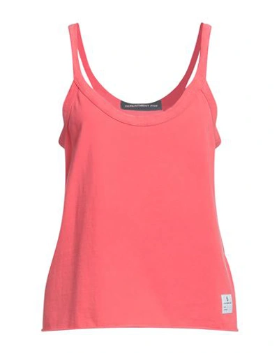 Department 5 Woman Tank Top Coral Size M Cotton In Red