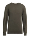 Irish Crone Man Sweater Khaki Size 3xl Merino Wool In Beige
