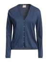Massimo Alba Woman Cardigan Navy Blue Size Xs Cotton, Cashmere