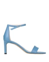 Hugo Boss Boss Woman Sandals Light Blue Size 9 Soft Leather