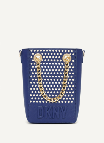 Dkny Women's Essex Saffiano North-south Crossbody Bag In Blue
