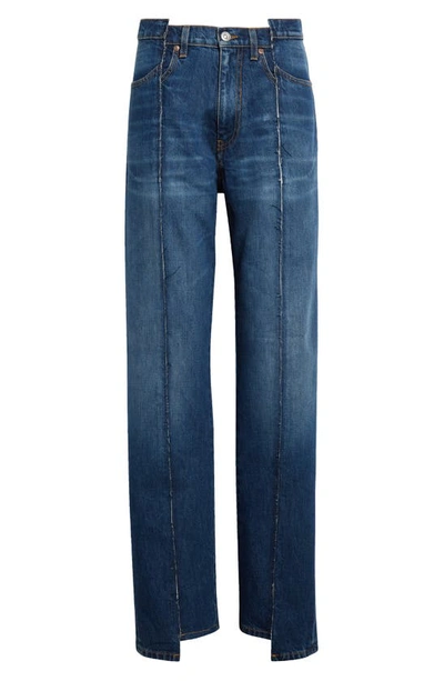 Victoria Beckham Mid-rise Straight-leg Jeans In Blue