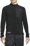 Nike Men's Dri-fit Running Division 1/2-zip Mid Layer Running Top In Black