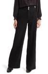 FRAME TAILORED HIGH WAIST WIDE LEG JEANS FILM NOIR)