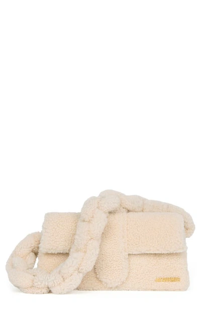 Jacquemus Le Bambidou Shearling Shoulder Bag In White