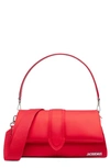 Jacquemus Le Bambimou Satin Shoulder Bag In Red
