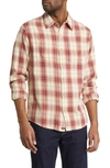 The Normal Brand Jackson Button Up Shirt In Wine Plaid