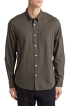 Nn07 Arne 5655 Button Down Shirt In Dark Army