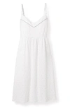 Petite Plume Luxe Star Print Pima Cotton Maternity Nightgown In Grey Stars