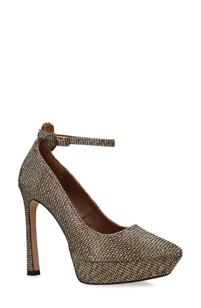 Kurt Geiger Shoreditch Platform Court Shoes In Dark Beige