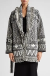 GOLDEN GOOSE JOURNEY COLLECTION FAIR ISLE WOOL & ALPACA CARDIGAN