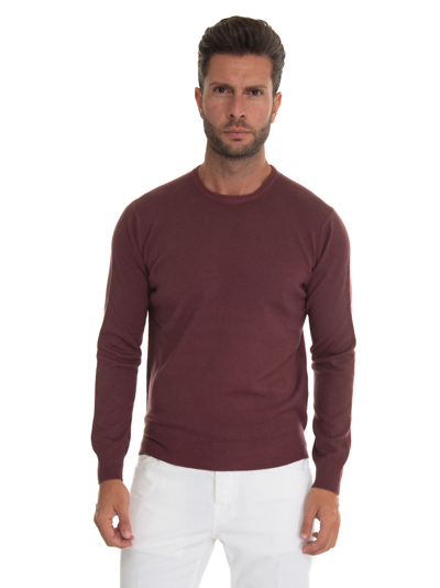 Hindustrie Round-necked Pullover In Bordeau