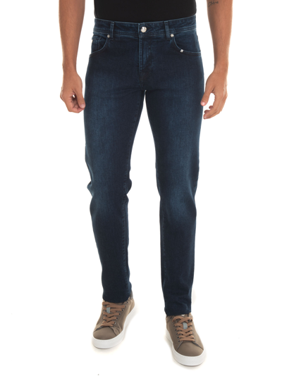 Marco Pescarolo 5 Pocket Denim Jeans In Dark Denim