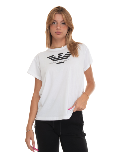 Emporio Armani T-shirt In White/black