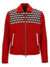 Amiri Wool Blend Diamond Jacket With Embroidered Insert