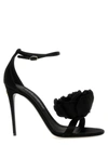 Dolce & Gabbana Keira 105 Satin Bow Sandals In Patent Leather