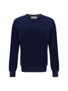 Brunello Cucinelli Men Ultrafine Virgin Wool Sweater In Blue