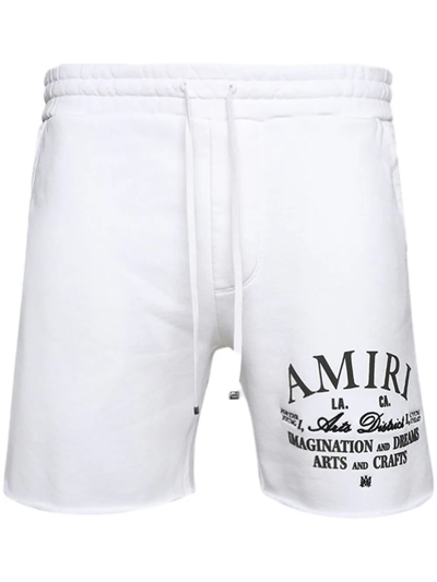 Amiri Men's Arts District Logo Sweatshorts In White