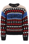 Dsquared2 Multicolor Cable Knit Sweater In Multicolor
