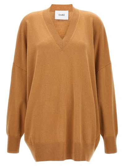 Nude Oversize Sweater In Beige