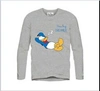 Mc2 Saint Barth Grey Pajama T-shirt For Boy With Donald Duck Print In Grey