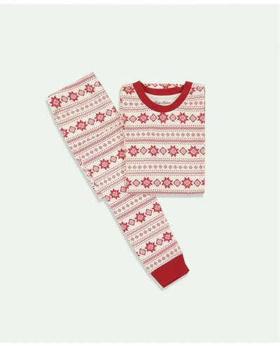 Brooks Brothers Kids Cotton Printed Pajama Set | Red | Size 8