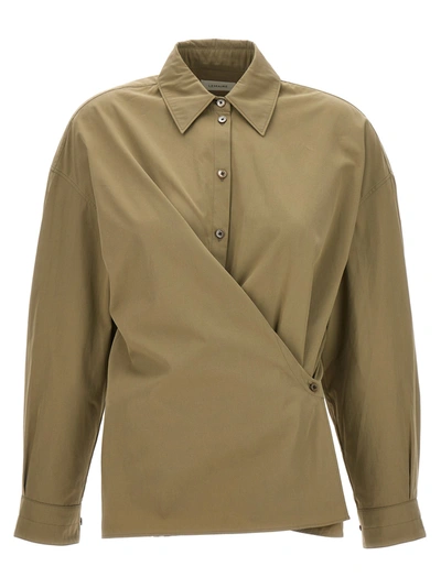 Lemaire Twisted Shirt In Green