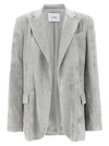 NUDE VELVET BLAZER JACKETS GRAY