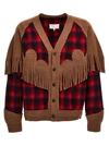 Maison Margiela X Pendleton Fringe-trim Wool Cardigan