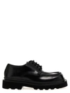 DOLCE & GABBANA BRUSHED LEATHER DERBY LACE UP SHOES