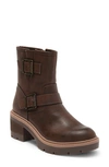 B O C By Børn Monika Platform Moto Bootie In Dark Brown