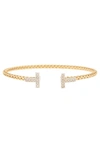 Meshmerise Diamond Bangle Bracelet In Yellow