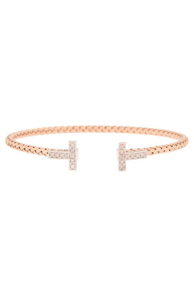 Meshmerise Diamond Bangle Bracelet In Brown