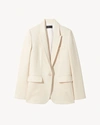 Nili Lotan Adele Single Breasted Tailored Jacket In Stone