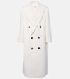Ami Alexandre Mattiussi Oversize Double Breast Gabardine Coat In White
