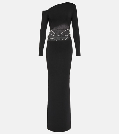 Aya Muse Lero One-shoulder Cutout Maxi Dress In Black
