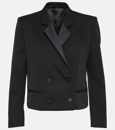 ISABEL MARANT HASTAGD CROPPED WOOL TUXEDO JACKET