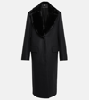 Totême Oversized Wool-blend Coat In Black
