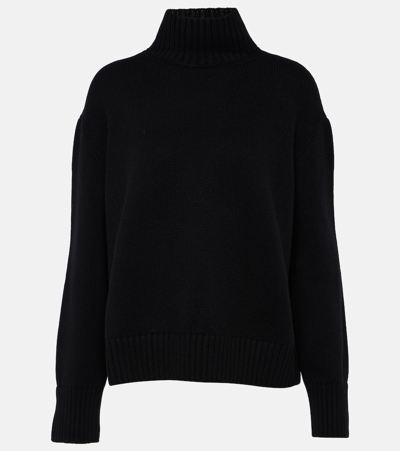 Loro Piana Cashmere Turtleneck Sweater In Black