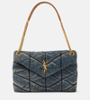 Saint Laurent Puffer Medium Shoulder Bag In Blue