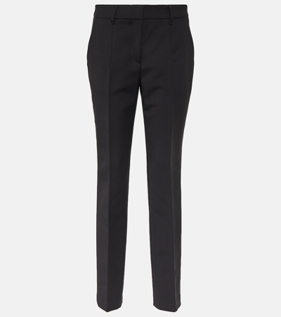 Gabriela Hearst Francisco High-rise Wide-leg Wool Trousers In Black